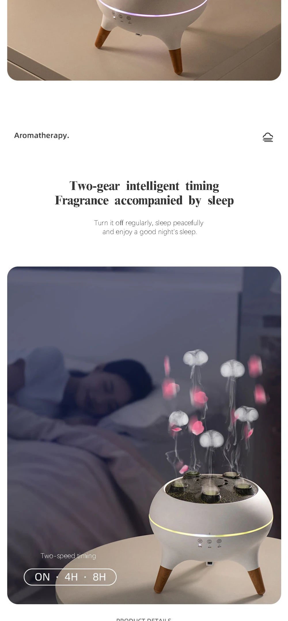 Dynamic Jellyfish Air Humidifier 250ml Essential Oil Diffuser Remote Control Bedroom Humidifier With 7 Colorful Night Lights
