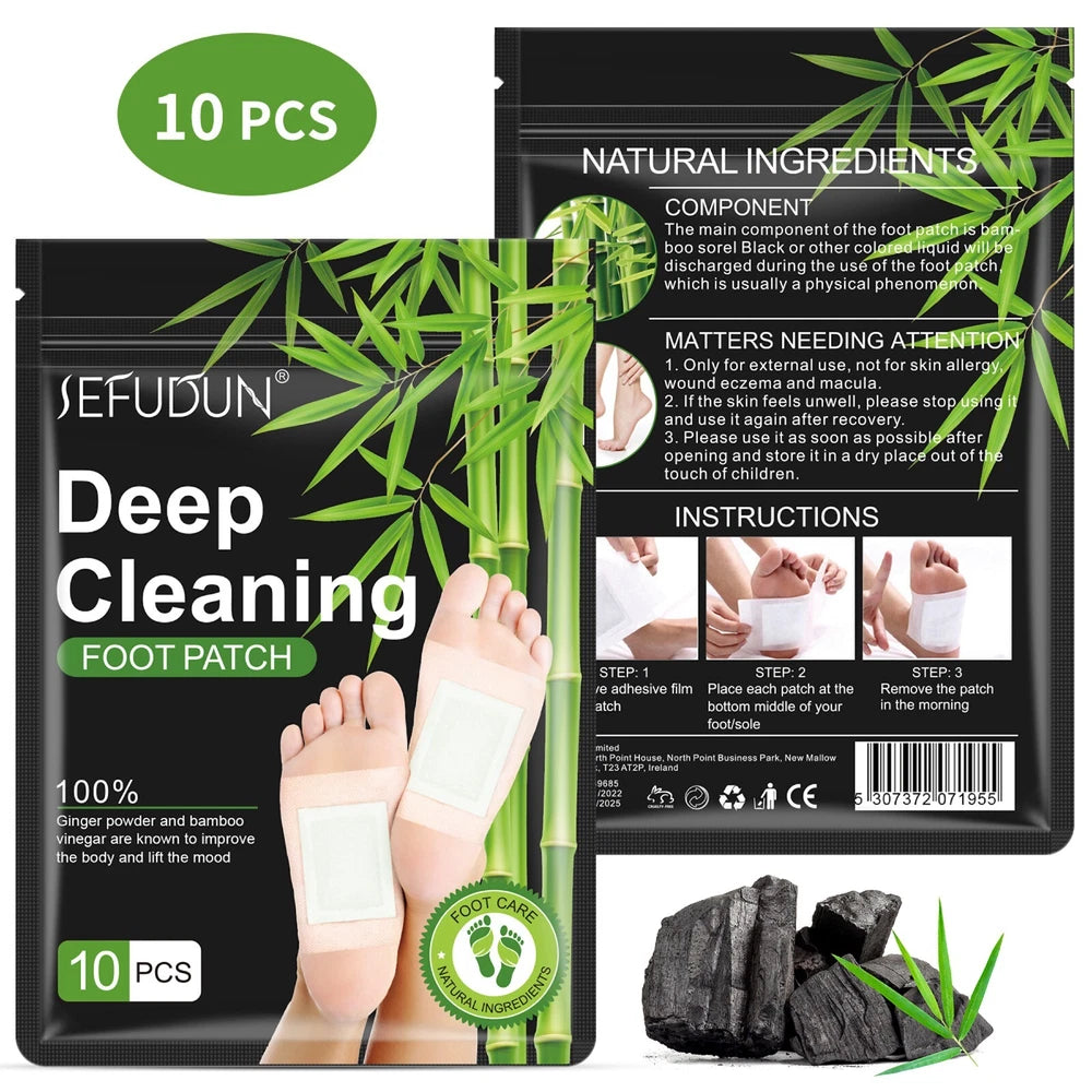 10 Pack Detox Foot Patches Pads Deep Cleansing Remove Toxins Improve Sleep