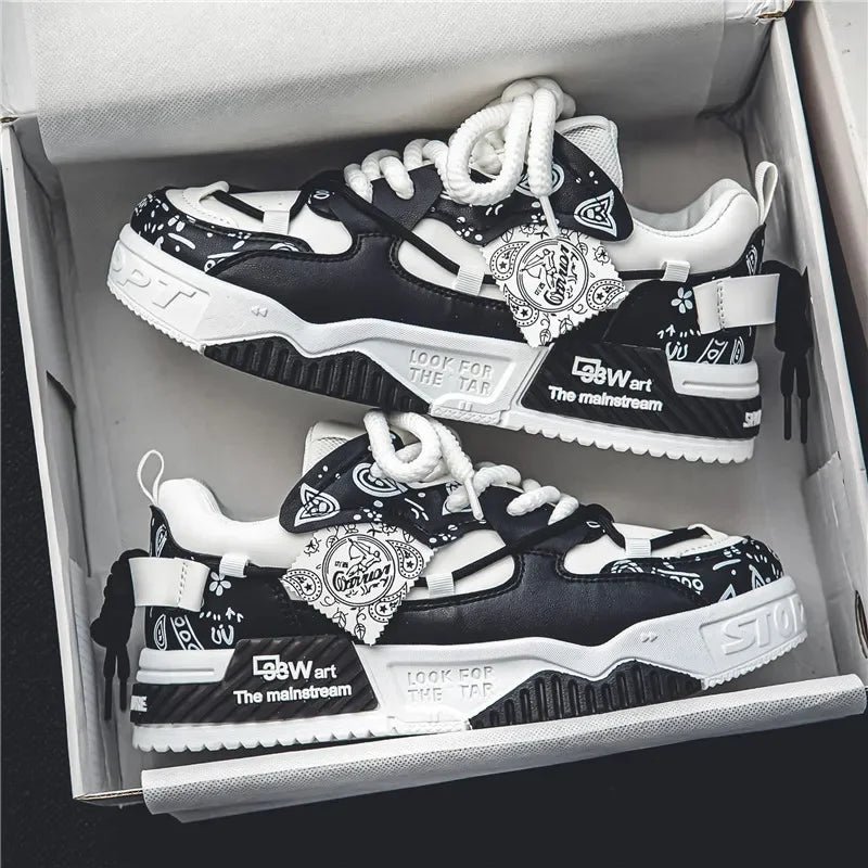 New Spring Trendy Men's Shoes Versatile Casual Board Shoes Men's Niche Original Explosion Style Thick Bottom Sports Shoes