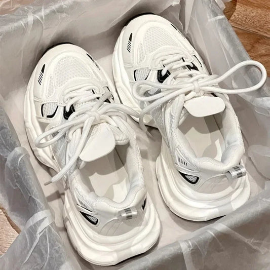 Spring Summer 2024 Retro Japanese Style Lightweight Casual Running Shoes Versatile Old Dad Sneakers Breathable Mesh Upper
