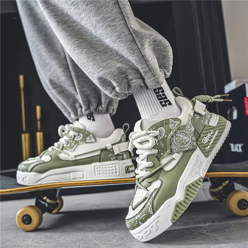 New Spring Trendy Men's Shoes Versatile Casual Board Shoes Men's Niche Original Explosion Style Thick Bottom Sports Shoes