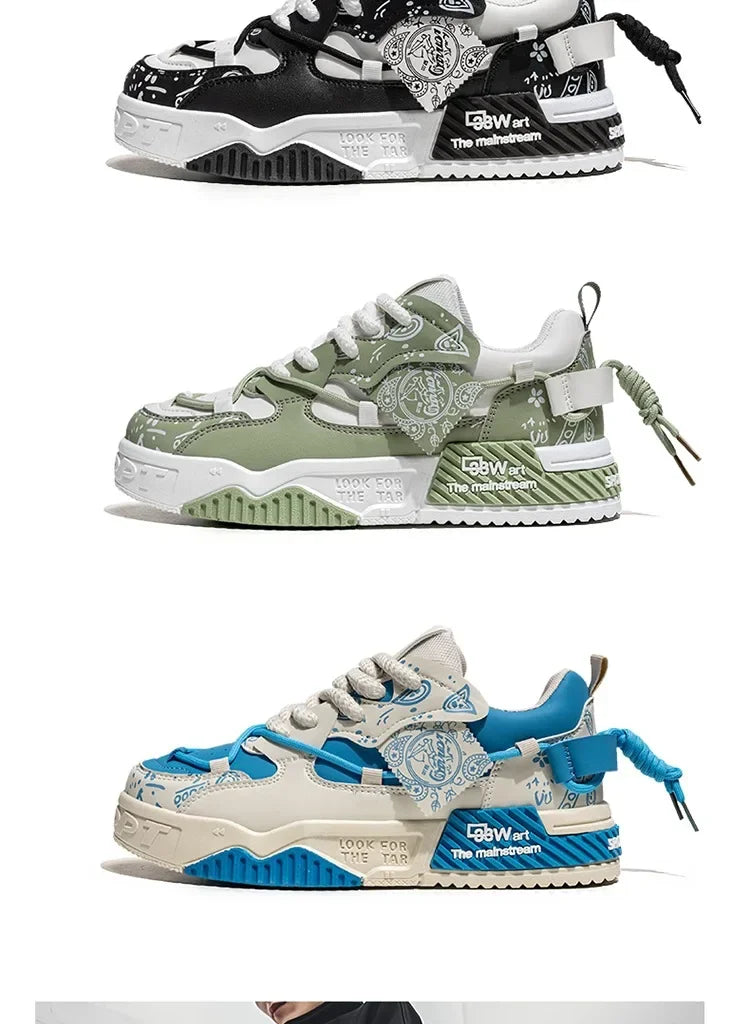 New Spring Trendy Men's Shoes Versatile Casual Board Shoes Men's Niche Original Explosion Style Thick Bottom Sports Shoes