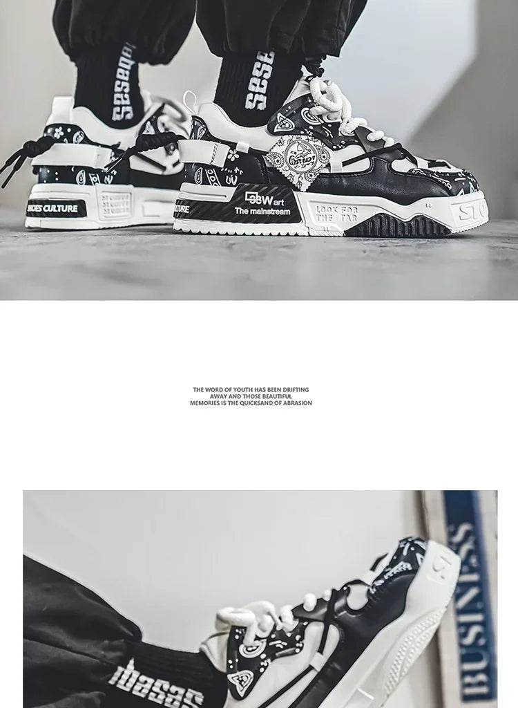 New Spring Trendy Men's Shoes Versatile Casual Board Shoes Men's Niche Original Explosion Style Thick Bottom Sports Shoes
