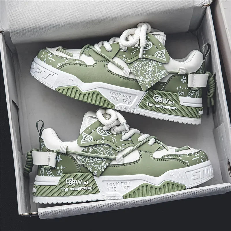 New Spring Trendy Men's Shoes Versatile Casual Board Shoes Men's Niche Original Explosion Style Thick Bottom Sports Shoes